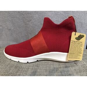 Spenco Orthotic Knit Sneakers Shoes Yoga Stretch Women’s 8.5 B Red Sock‎ Shoe